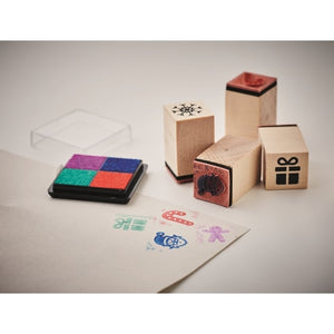 8 houten kerststempelset 312