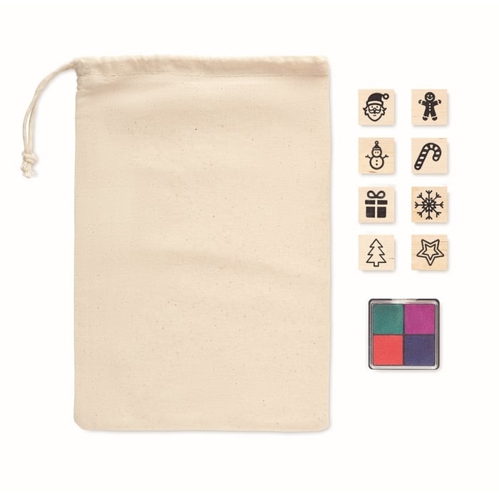 8 houten kerststempelset sample