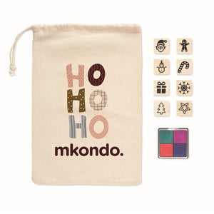 8 houten kerststempelset 314