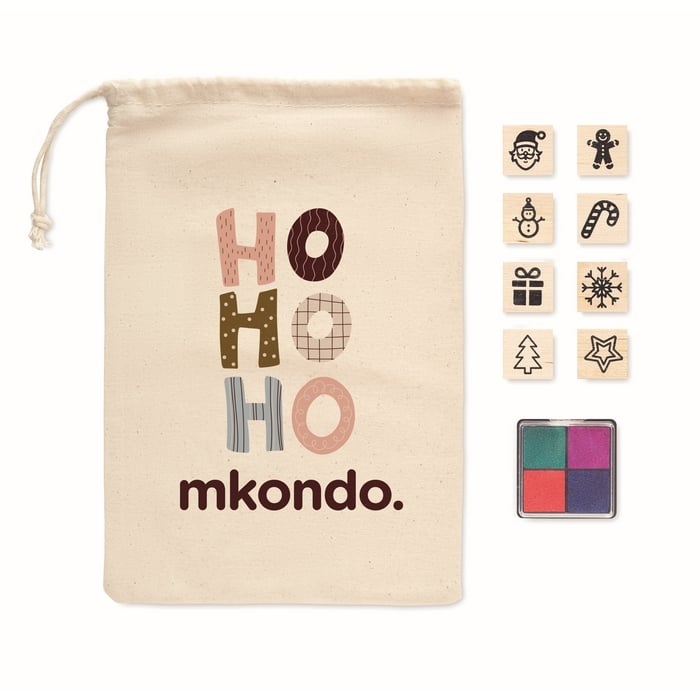 8 houten kerststempelset sample