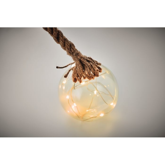 Glazen kerstbal LED-lampje sample