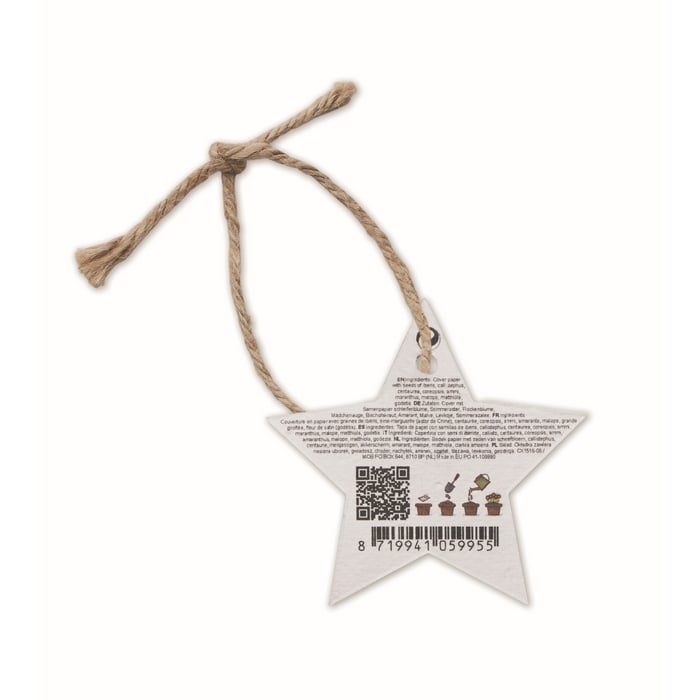 Zaadpapier kerstornament sample