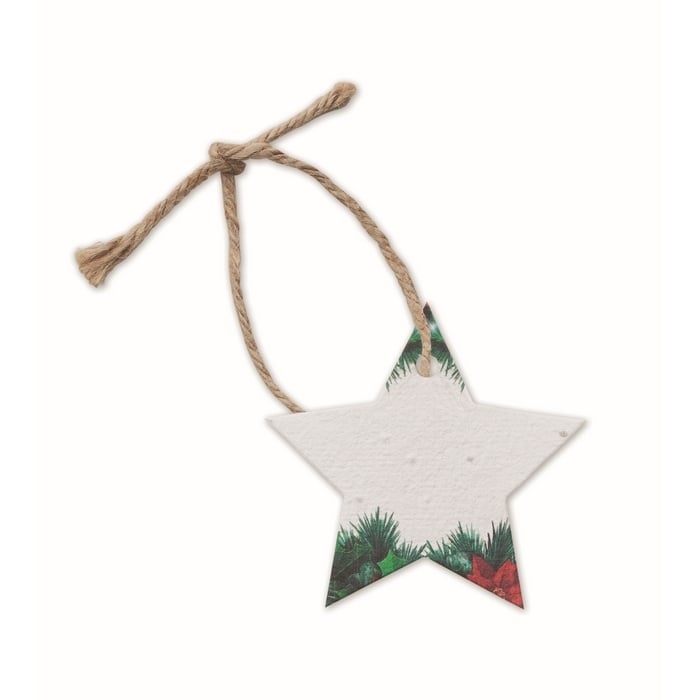 Zaadpapier kerstornament sample