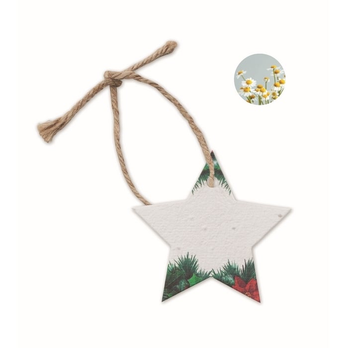 Zaadpapier kerstornament sample