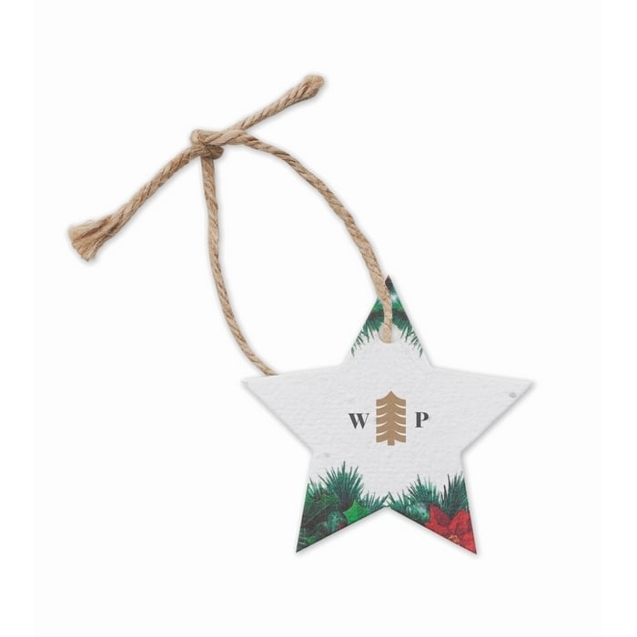 Zaadpapier kerstornament 13449