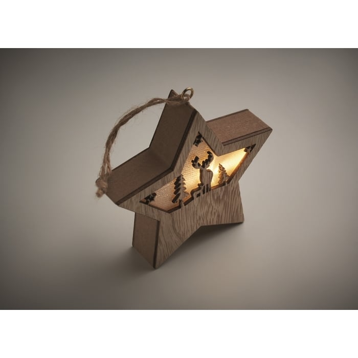 MDF ster met licht sample