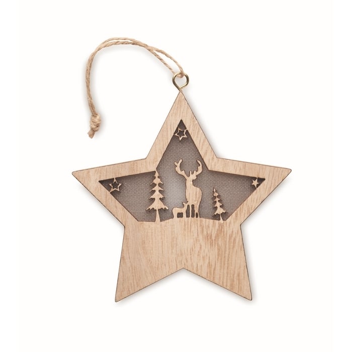 MDF ster met licht sample