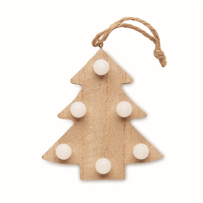 Houten boom met lichtjes sample