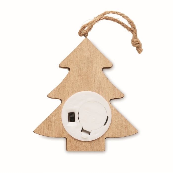 Houten boom met lichtjes sample