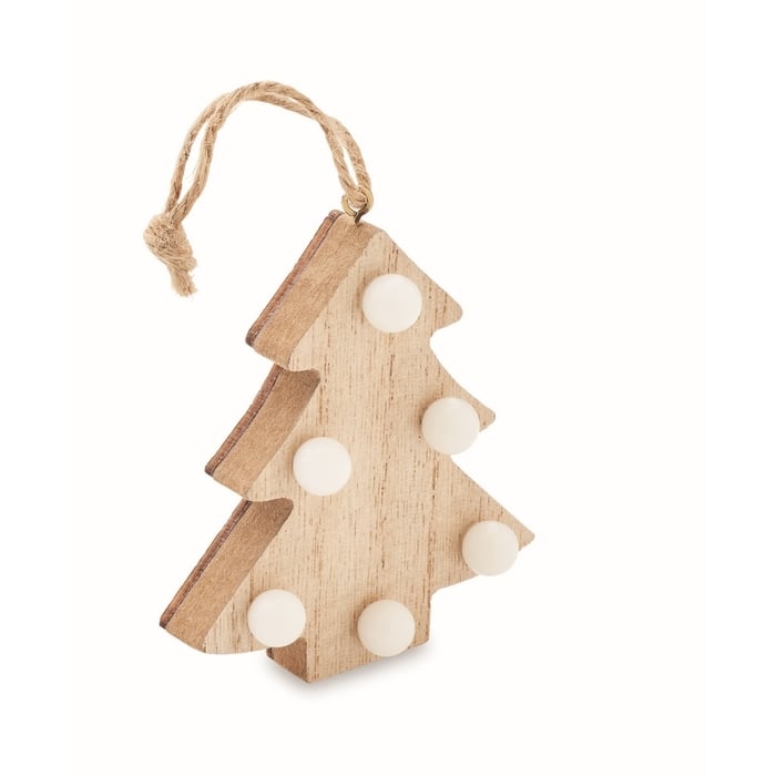 Houten boom met lichtjes sample
