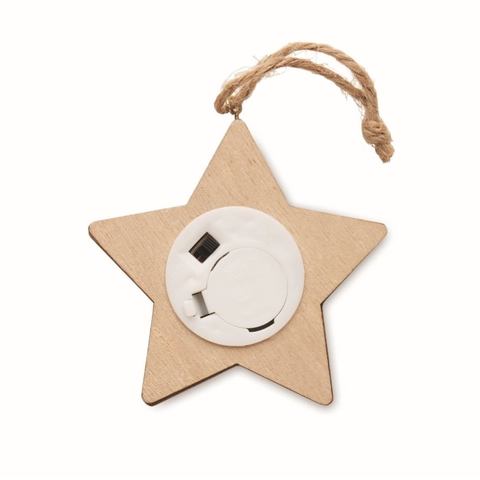 Houten ster met lichtjes sample