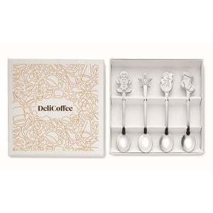 Set van 4 kerst theelepeltjes 11121