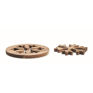 Acacia houten pothouders set 517