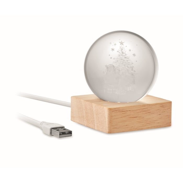 Kerst LED glas bol sample