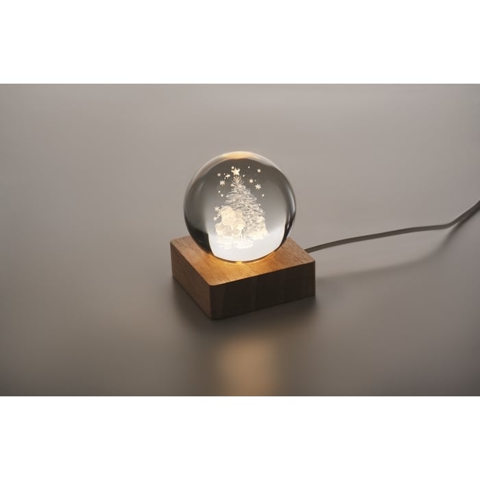 Kerst LED glas bol sample