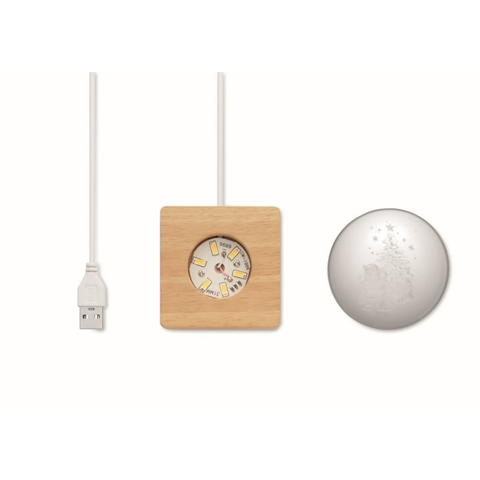 Kerst LED glas bol sample