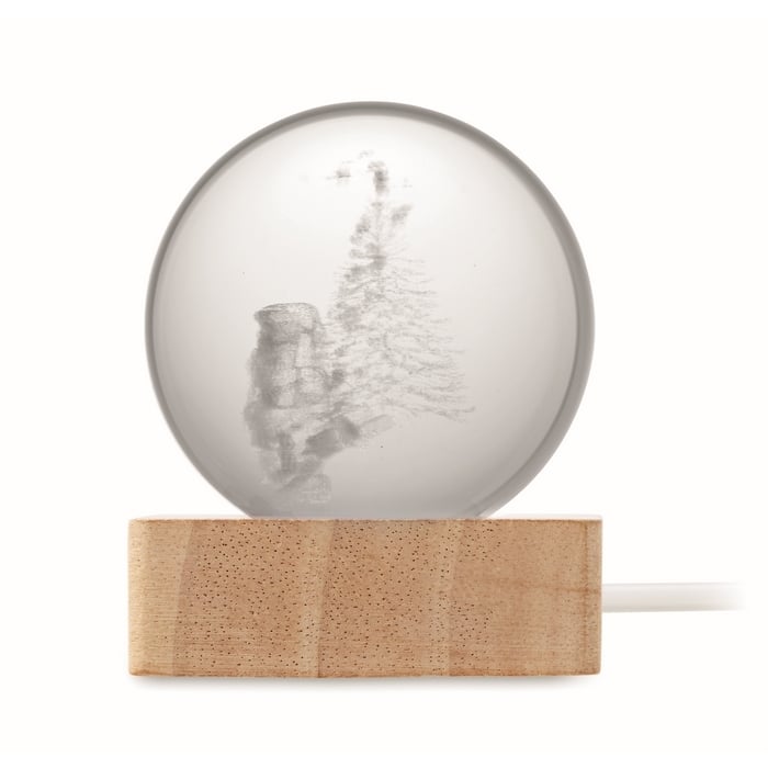Kerst LED glas bol sample