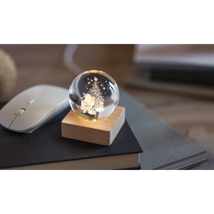 Kerst LED glas bol sample