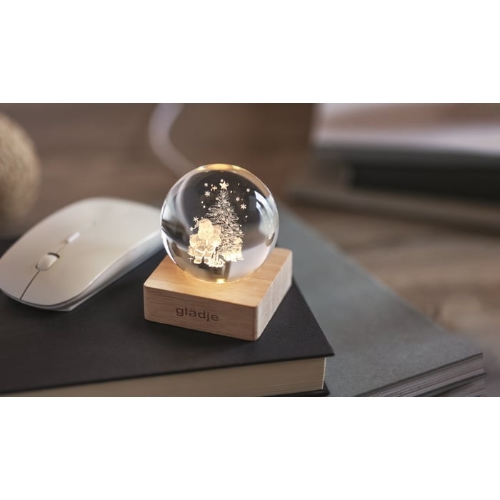 Kerst LED glas bol sample