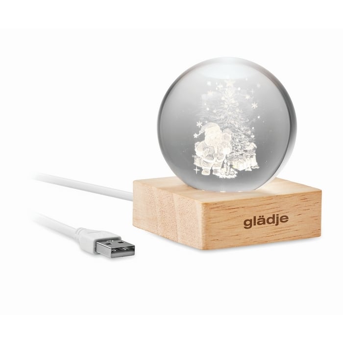 Kerst LED glas bol sample