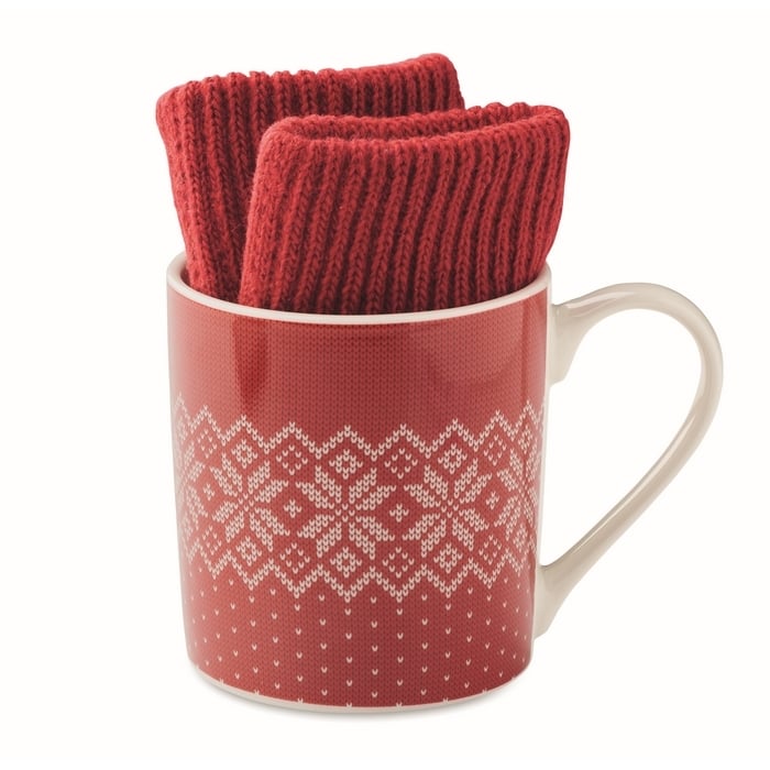 Cadeauset mok en handschoenen sample