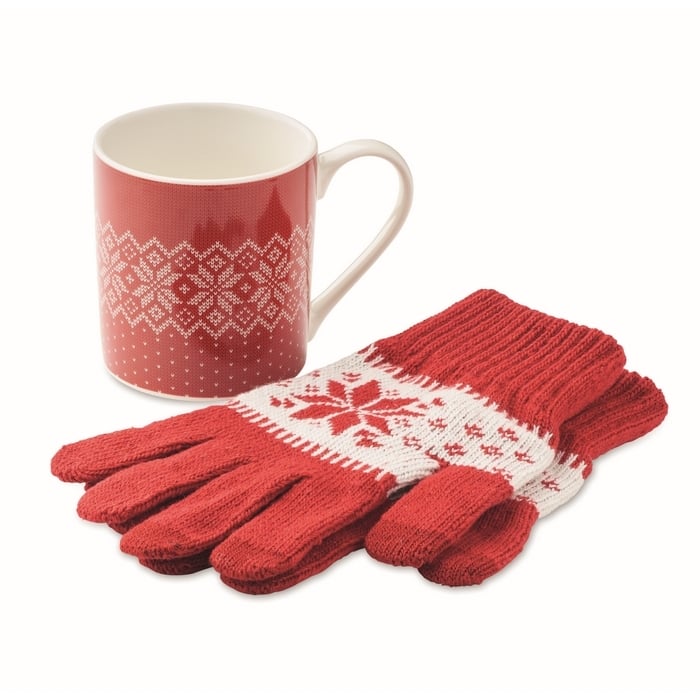 Cadeauset mok en handschoenen sample