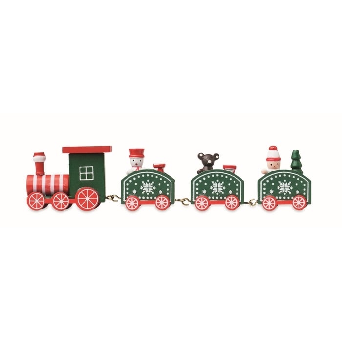 Houten decoratie kersttrein sample