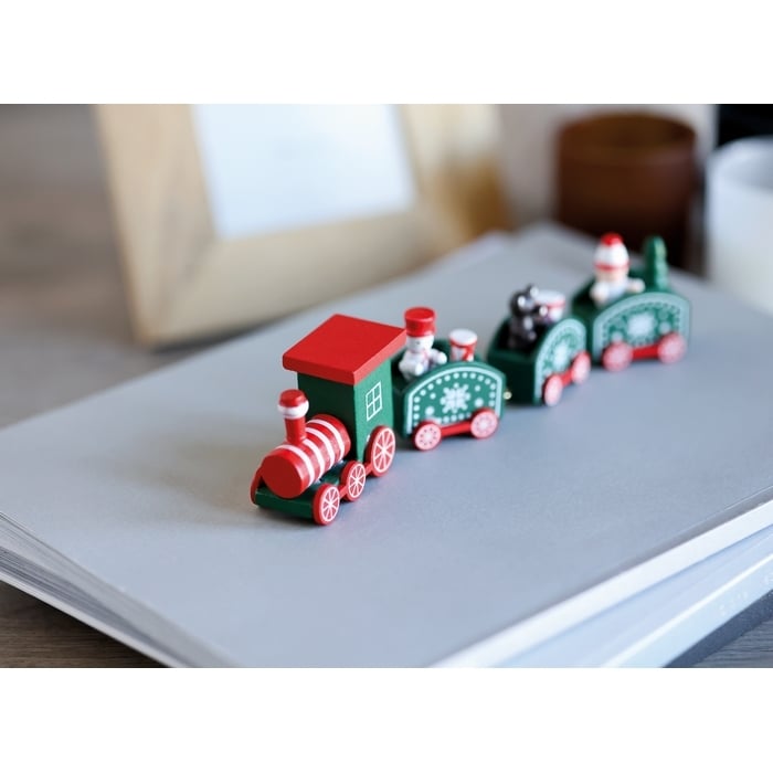 Houten decoratie kersttrein sample