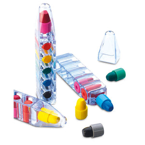 Set met 6 waskrijtjes transparant 2 kleuren tp 11088