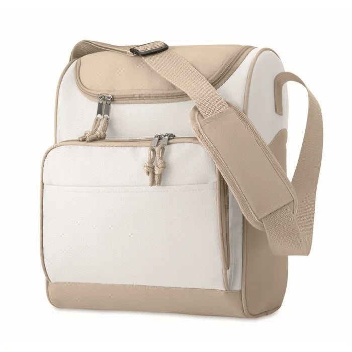 Koeltas met voorvak ZIPPER  wit