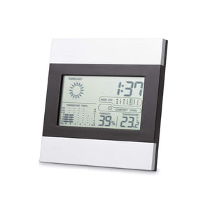Weerstation en klok zilver 2 kleuren tp 13319