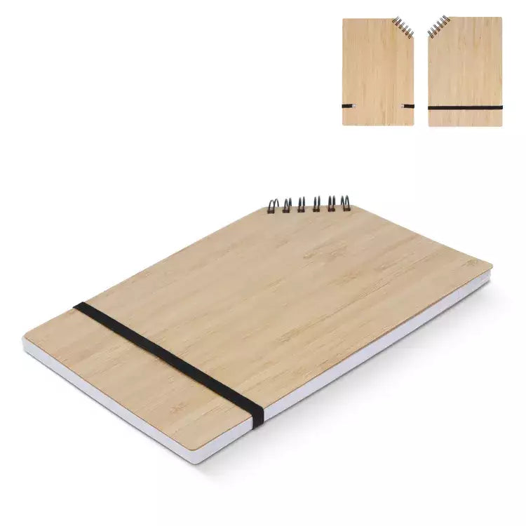 Notitieboek bamboe hoekgebonden A5 bedrukken