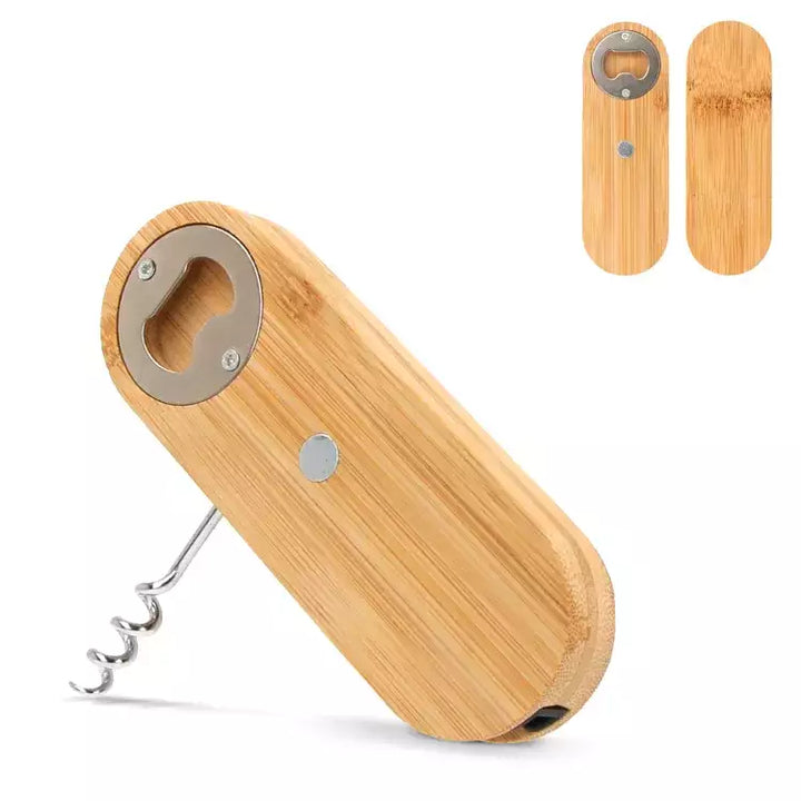 Multifunctionele bamboe flesopener sample