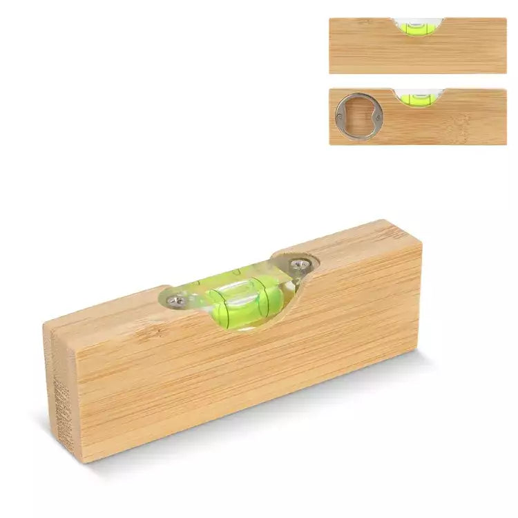 Flesopener waterpas bamboe sample