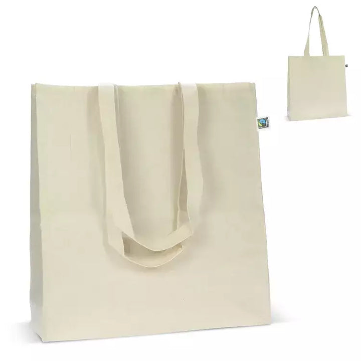 Fairtrade katoenen tas ecru lang 140g/m&sup2; sample