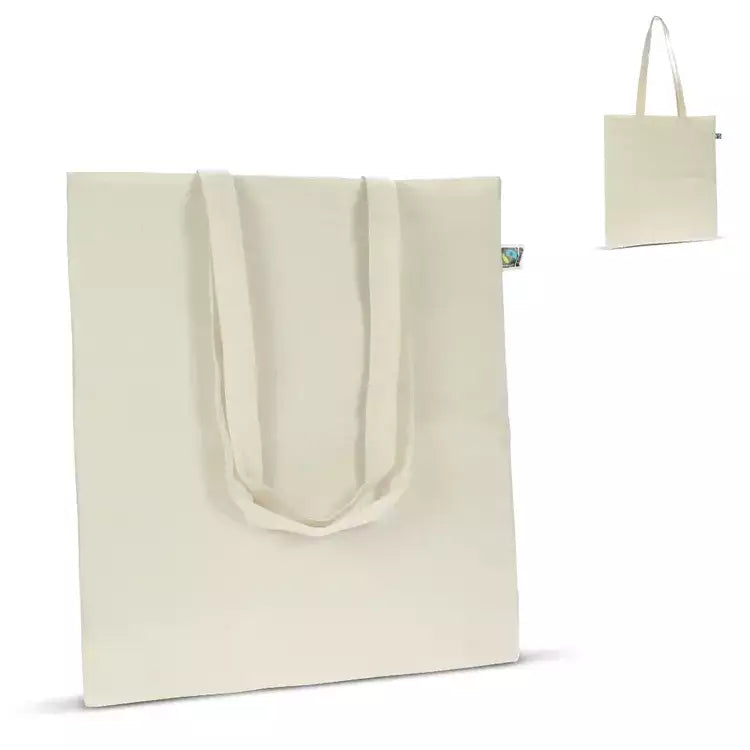 Fairtrade katoenen tas ecru lang 140g/m&sup2; sample