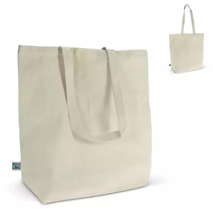 Fairtrade katoenen tas ecru lang 270g/m&sup2; sample