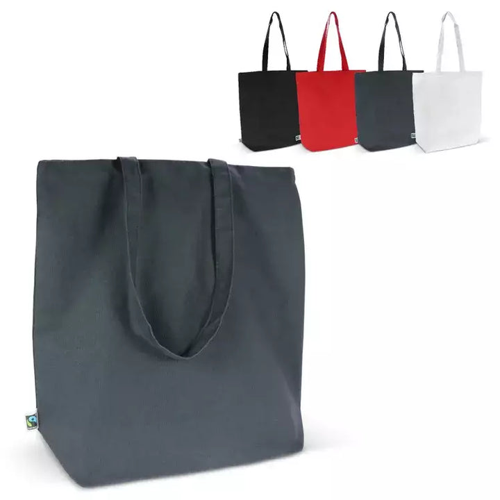 Fairtrade katoenen tas gekleurd lang 270g/m&sup2; sample