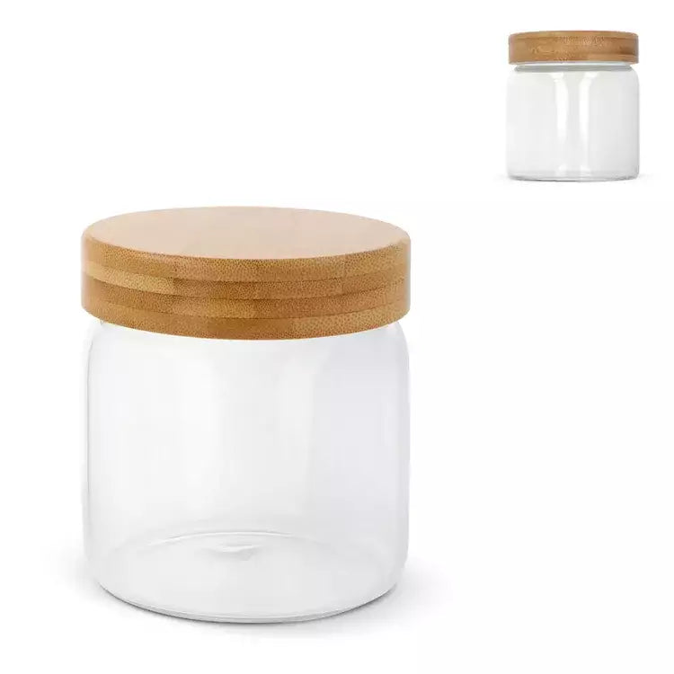 Canister glas & bamboe 600ml sample