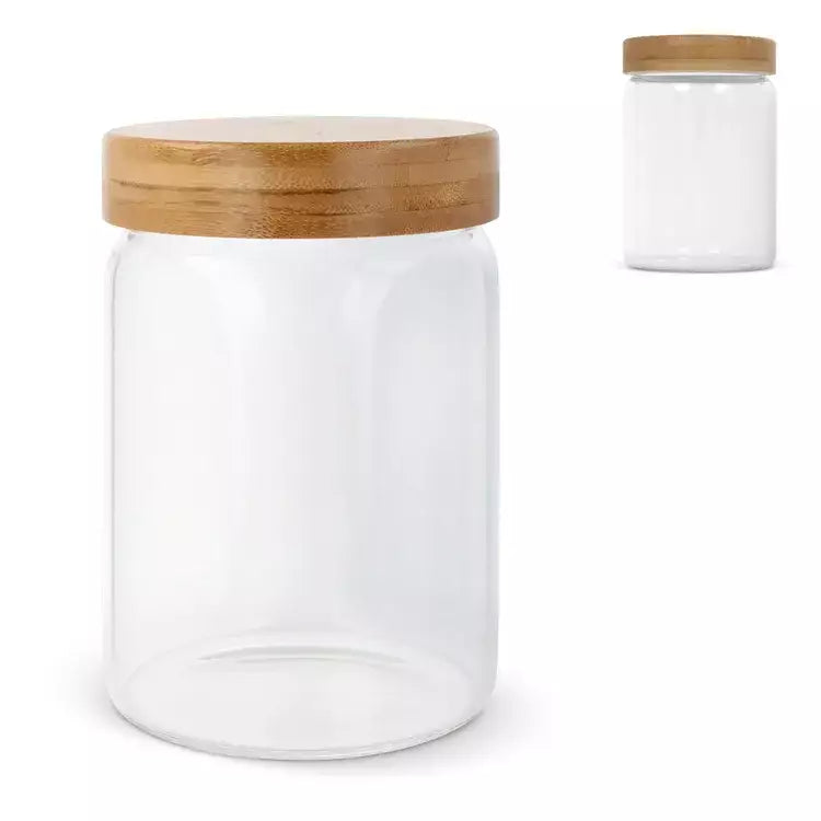 Canister glas & bamboe 900ml sample