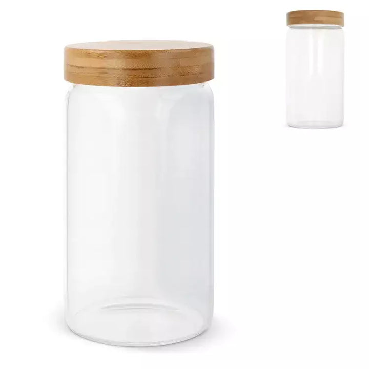 Canister glas & bamboe 1200ml sample