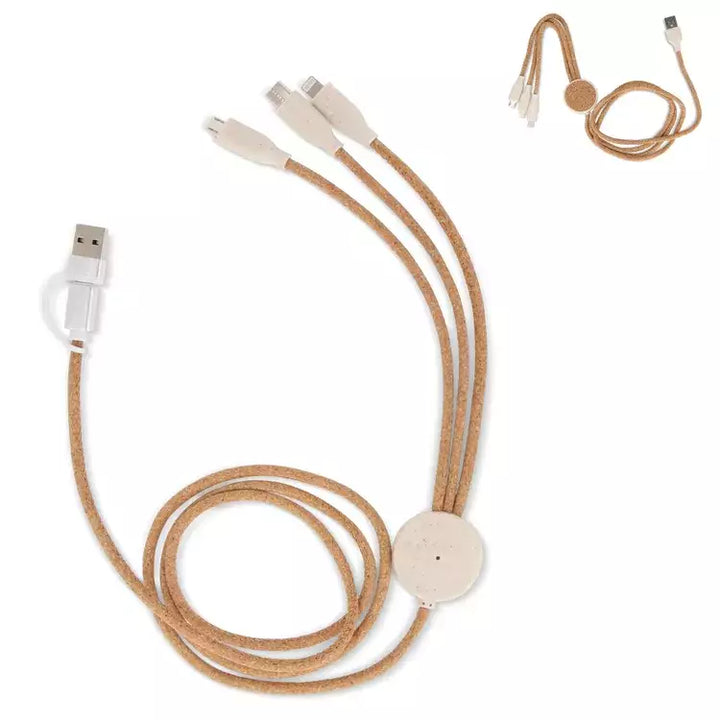 FSC cork 3 in 1 PD charging & data cable sample