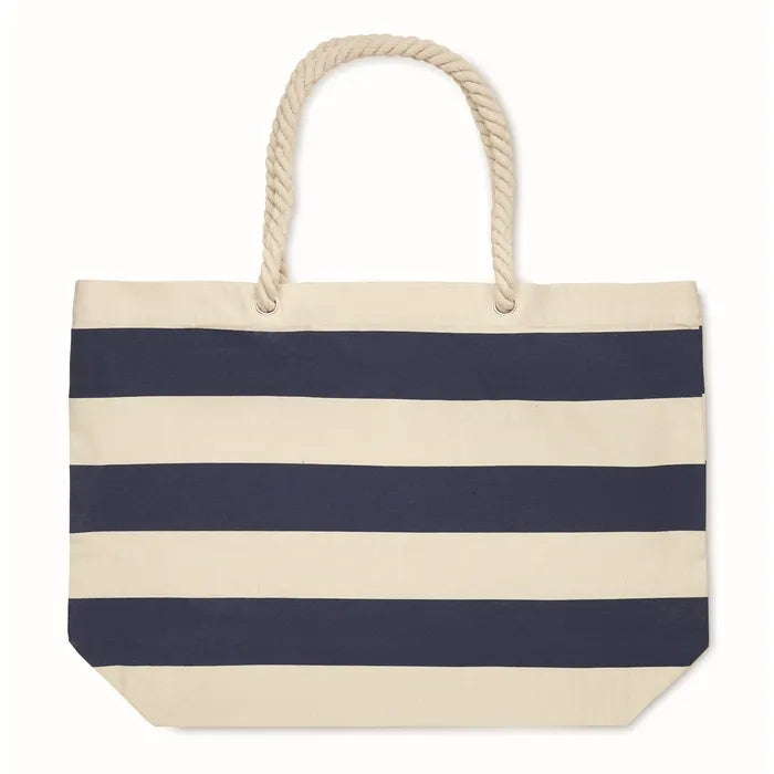 Katoenen strandtas HEAVEN STRIPE  met logo