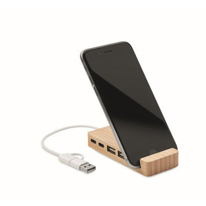 Bamboe USB hub 4 poorten 1279