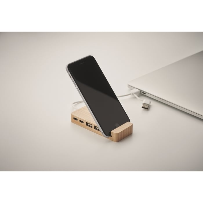 Bamboe USB hub 4 poorten 1283