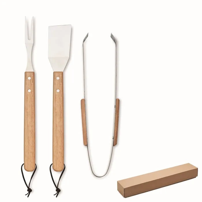 Eikenhouten barbecueset SMOKEY bedrukken
