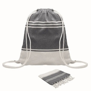 Hamam handdoek trekkoord tas sMO2met logo84-04 HAMMA bedrukken