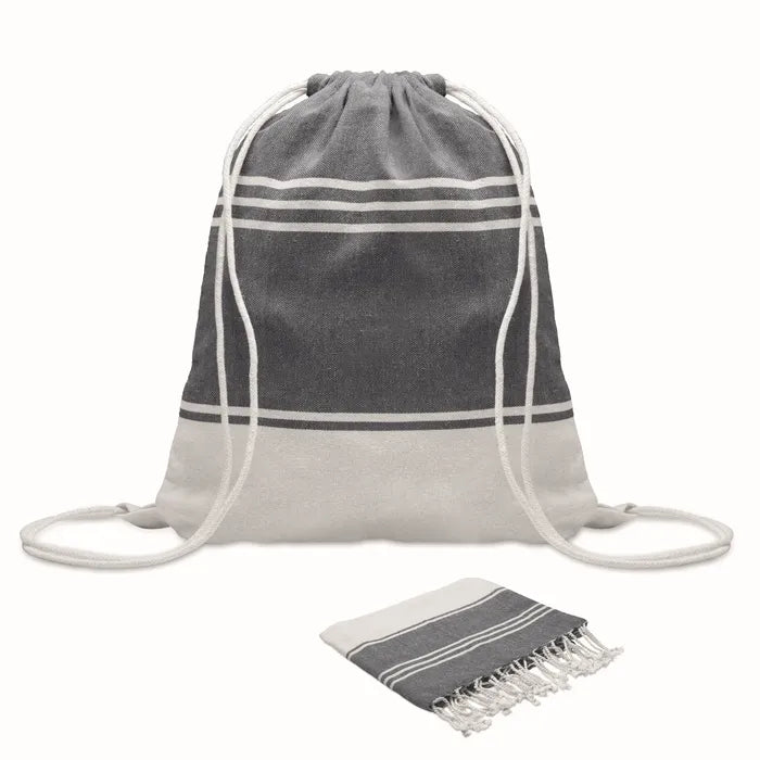 Hamam handdoek trekkoord tas sMO2met logo84-04 HAMMA bedrukken