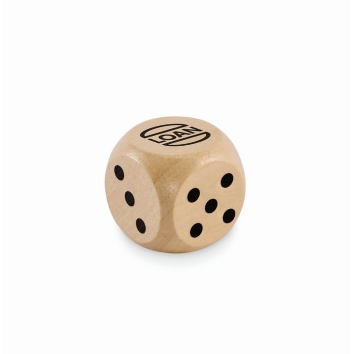 Schima houten dobbelsteen 3cm 10802