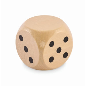 Schima houten dobbelsteen 5cm bedrukken